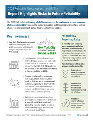 2022 Reliability Needs Assessment (RNA) Fact Sheet
